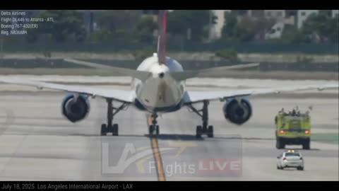 Packed Boeing Passenger Plane Forced to Emergency Land at LAX After Engine Bursts into Flames