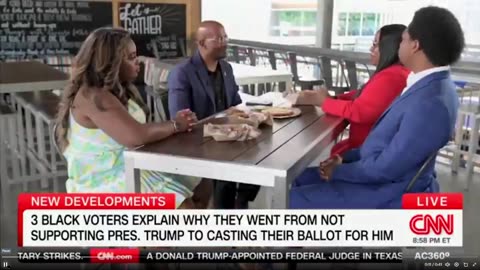 CNN’s Van Jones asks three Black Trump voters if they would vote for him again.