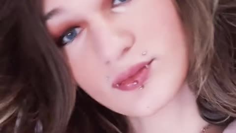 My smart tgirl smiling to the screen