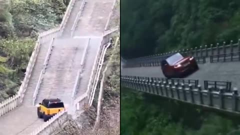 Chinese automaker appears to try recreating the viral Range Rover "Stairway to Heaven" climb