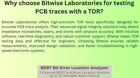 Bitwise Laboratories for testing PCB traces with a TDR