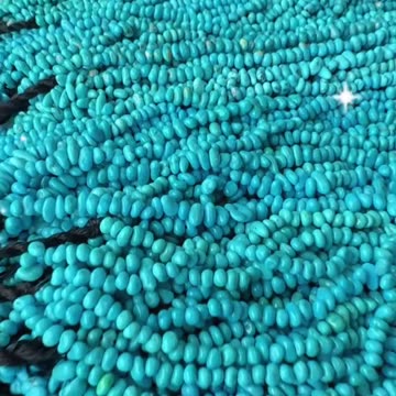 250619-3 Sleeping Beauty Turquoise Bead Strand: Deep-Sea Dream Wandering Around the Neck