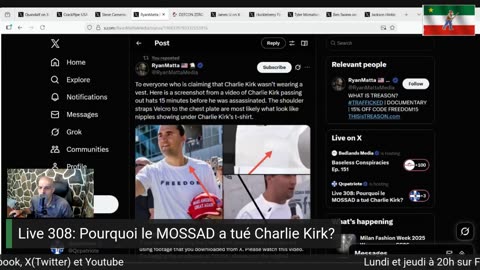 Live 308: Pourquoi le MOSSAD a tué Charlie Kirk?