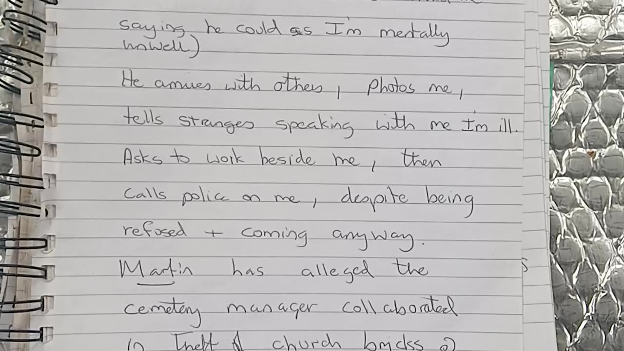 Letter to cemetery manager 3