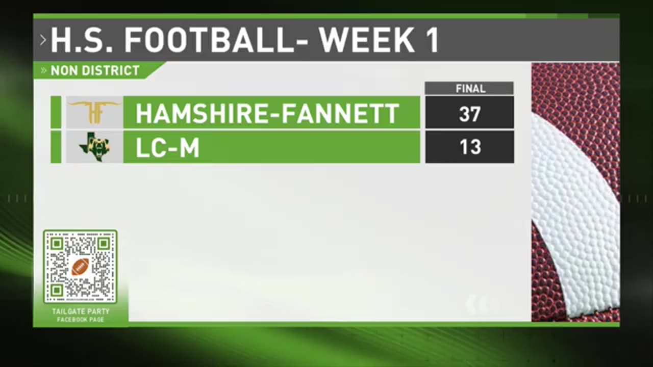 Tailgate Party Week 1: Hamshire-Fannett Longhorns vs LCM Bears