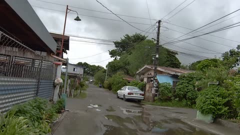 Cloud Day on San Jose Street in San Antonio, Zambales, Philippines