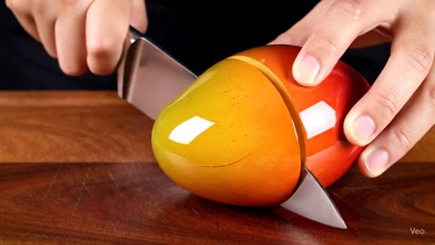 This is the most satisfying fruit cutting you'll see today 🍉🍊🍎 Glass-smooth slices