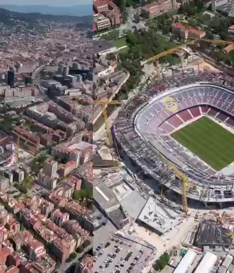 Spotify Camp Nou, Top View of Stadium FC Barcelona