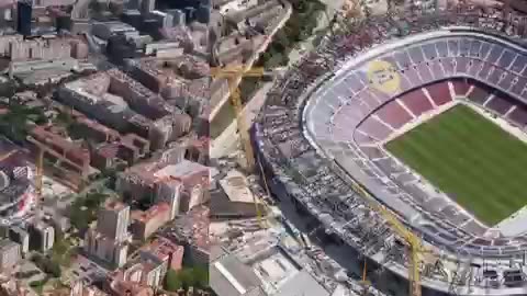 Spotify Camp Nou, Top View of Stadium FC Barcelona
