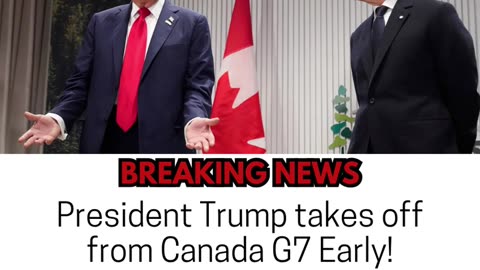 Trump hits the eject button from Canada! 🚨✈️