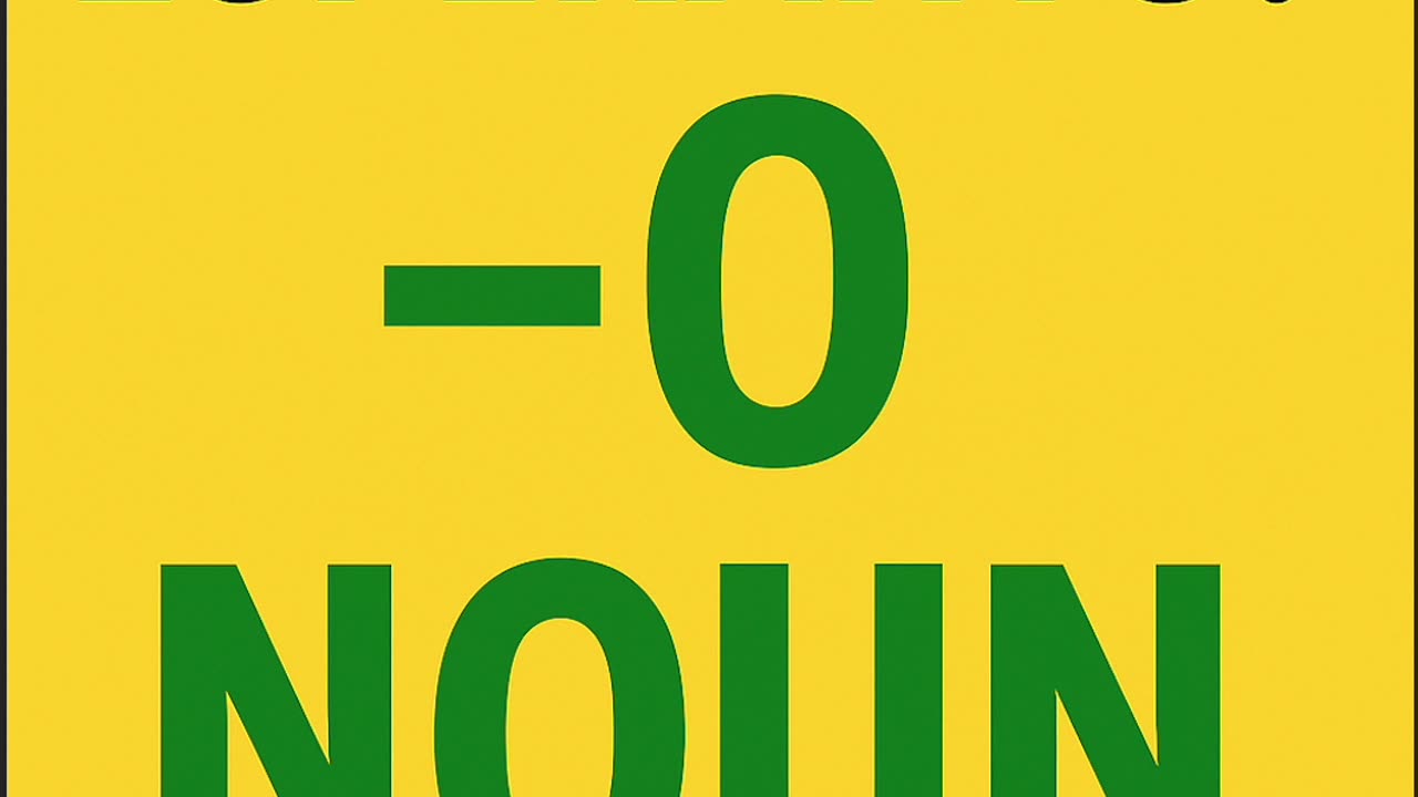Esperanto Rule: -O Means Noun Always