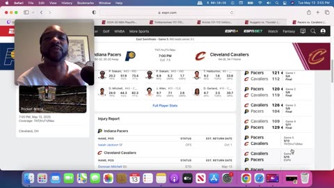 NBA playoff rd 2 game 5 picks Pacers vs Cavs Nuggets vs OKC rant