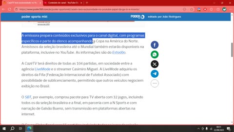 CazéTV terá exclusividade no YouTube; papel da GE TV é incerto