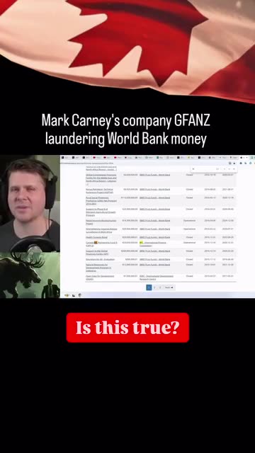 Mark Carney's company GFANZ laundering World Bank money