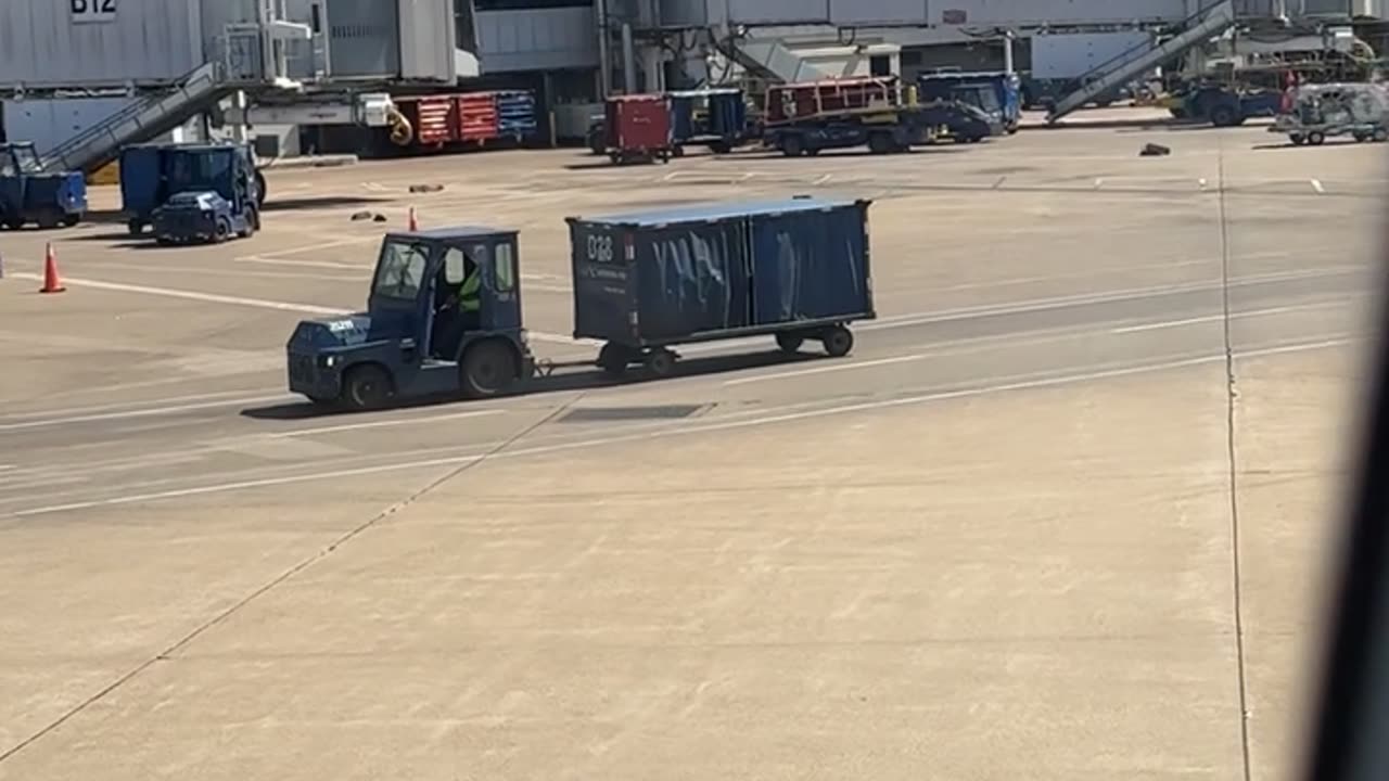 Luggage Gets Left Alone On Tarmac