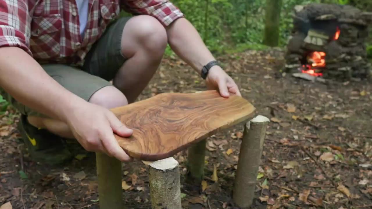 Primitive Tomahawk Steak in a Handmade Stone Oven 1
