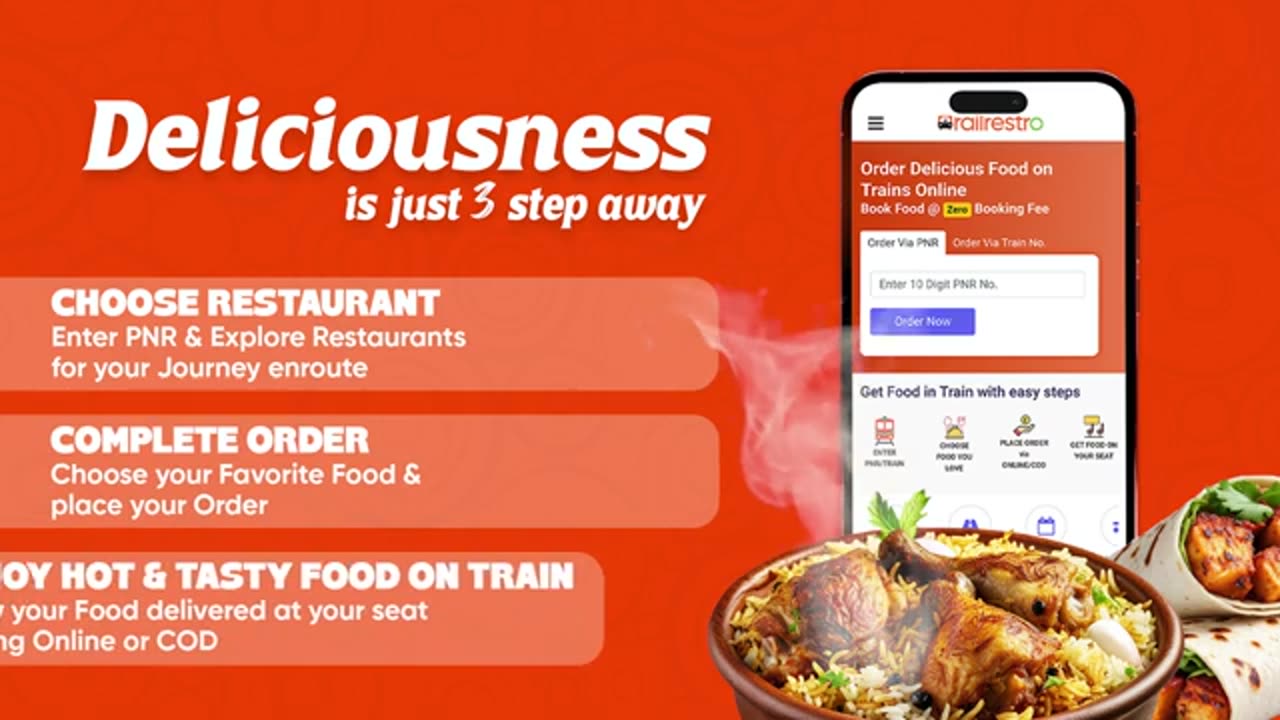 Order Delicious Food on Trains Online with RailRestro