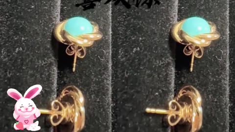 250618-4 Sleeping Beauty Turquoise 18K Gold Earrings: Deep-Sea Stars Hanging by the Ears