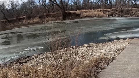 Icy River and Frozen Ponds