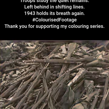 Soviet Troops Find Abandoned Tank Cache 1943 #ColourisedHistory