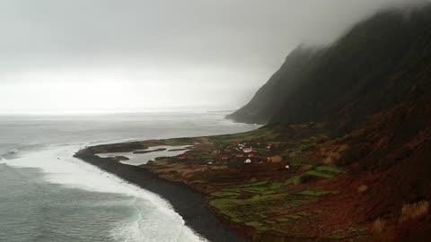 Village between sea and mountains