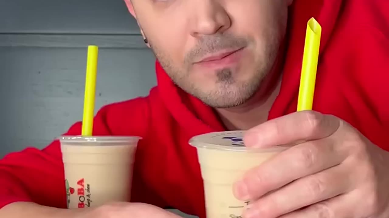 Monster drinks boba tea