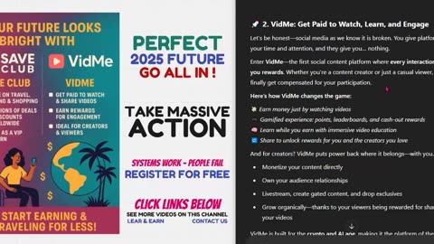Save Club & VidMe - Two Game-Changing Platforms - Transform Your Life - Top Team Rob Buser