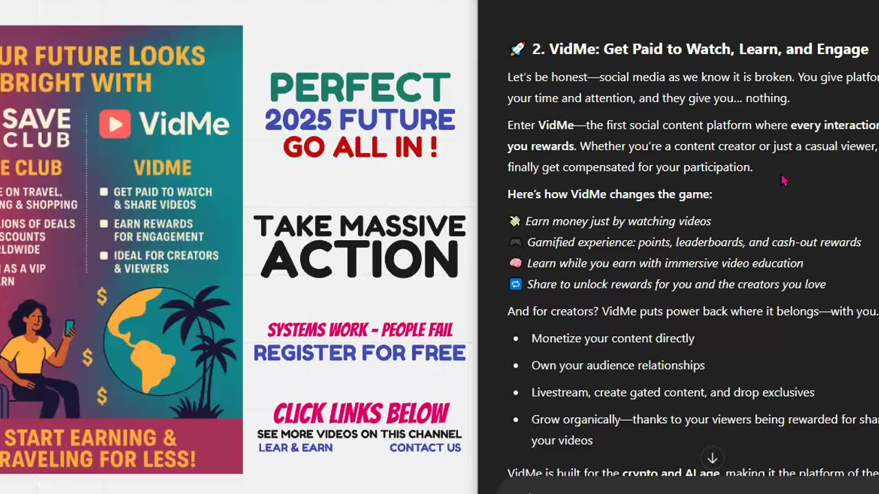 Save Club & VidMe - Two Game-Changing Platforms - Transform Your Life - Top Team Rob Buser