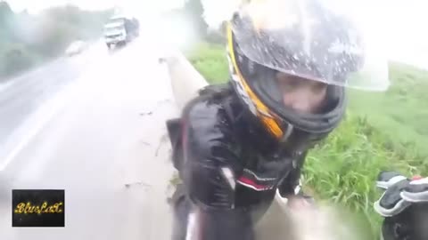 Bike Saves Girlfriend After Crash In Rain Great Partner