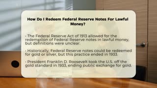 How Do You Redeem Federal Reserve Notes Commonly Known as US Paper Money