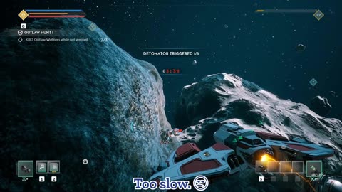 Mining an asteroid by blowing it up.