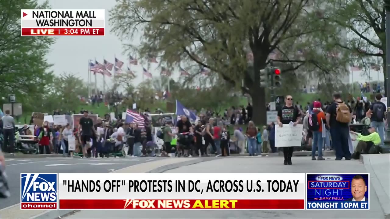 Hands Off’ rally against Trump administration flood DC