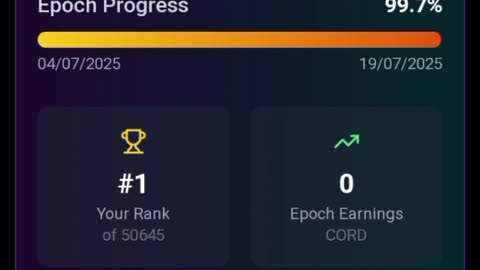 CordNode | 1 Hour Left Till Epoch 1 Starts | New Crypto Mining App