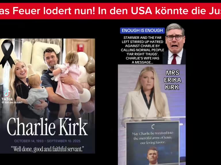 Die Witwe von Charlie Kirk Erika Kirk mit einer klaren Ansage an die Linken