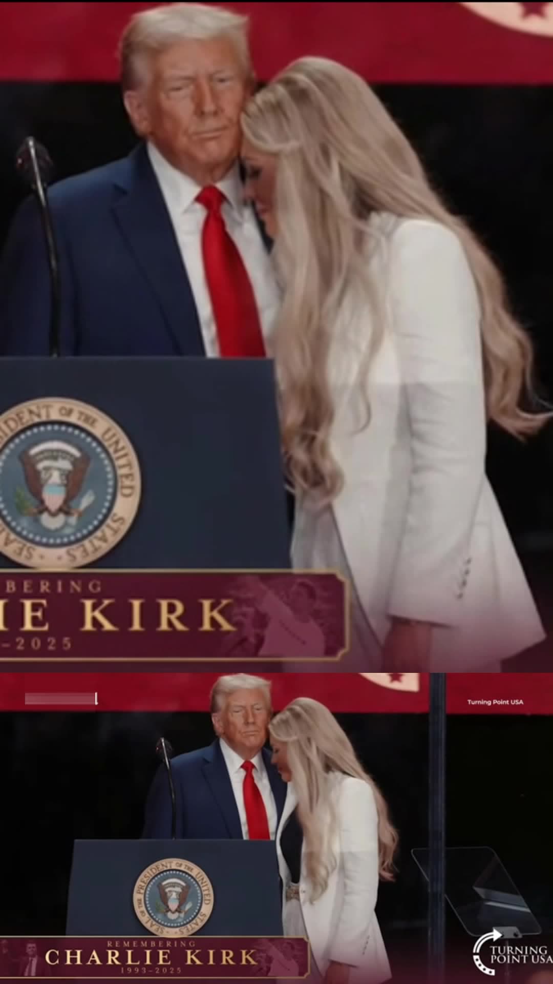 Claims swirl about Erika Kirks hand gesture at husbands memorial