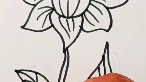 how to draw flower #flowers #drawings #technique#shorts #trending #shortsfeed #creativeart #art