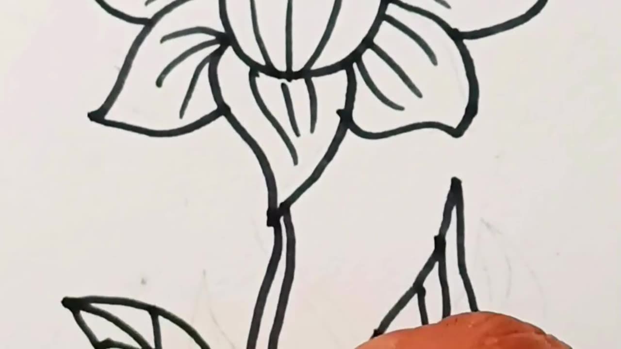 how to draw flower #flowers #drawings #technique#shorts #trending #shortsfeed #creativeart #art