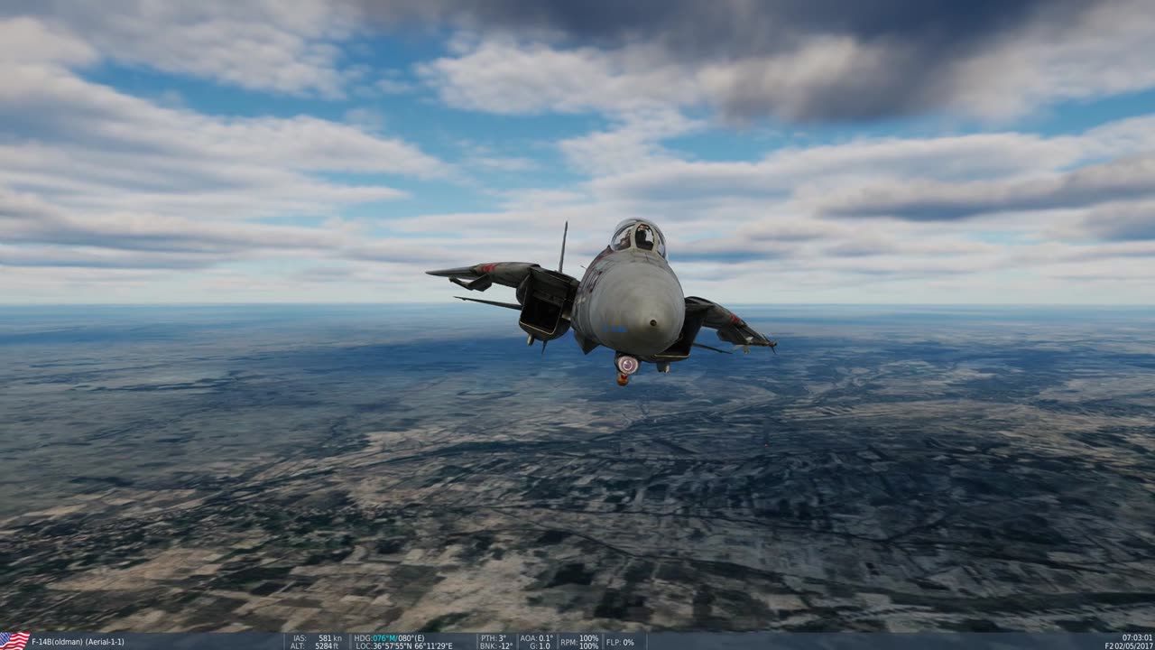 F-14B gun kill on a Mig 29A
