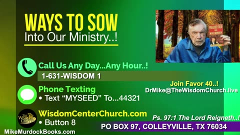 Re-Air: Wisdom Moments With Mike Murdock..!!!