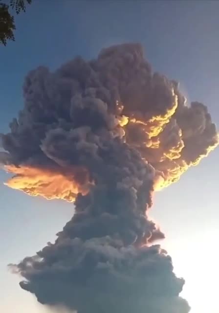 Volcano eruption in Indonesia