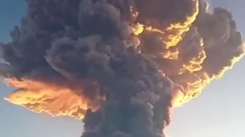 Volcano eruption in Indonesia