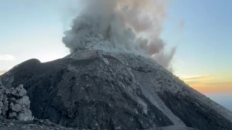 Guatemala's Santiaguito Volcano Erupts
