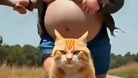 Ai Orange Cat Video Funny🤣