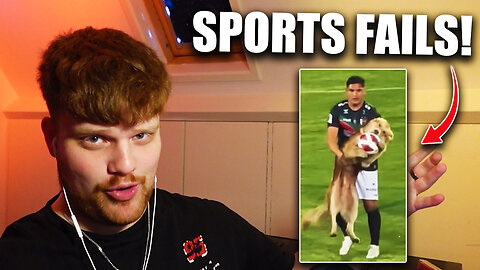 Reacting to funny sports fails