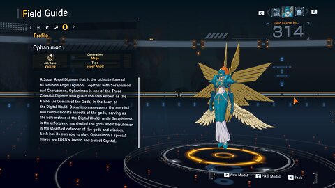 ophanimon all digivolution/de-digivolution/profile Digimon Story Time Stranger