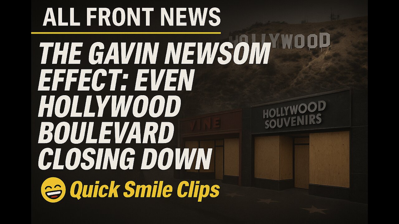 Democrats destroy everything they control. Gavin Newsom Destroys Hollywood