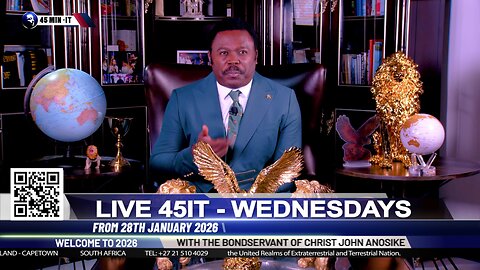 Pastor John will be going LIVE at the 9th hour of prayer (3PM CAT) every Wednesday, from 28 Jan 2026