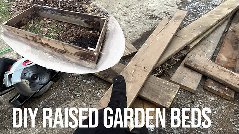 Building Raised Garden Box From Scrap Material | Gardening on a Budget