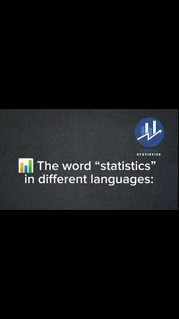 The word “statistics” in different languages...