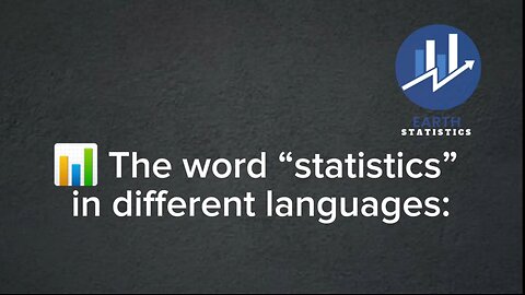 The word “statistics” in different languages...